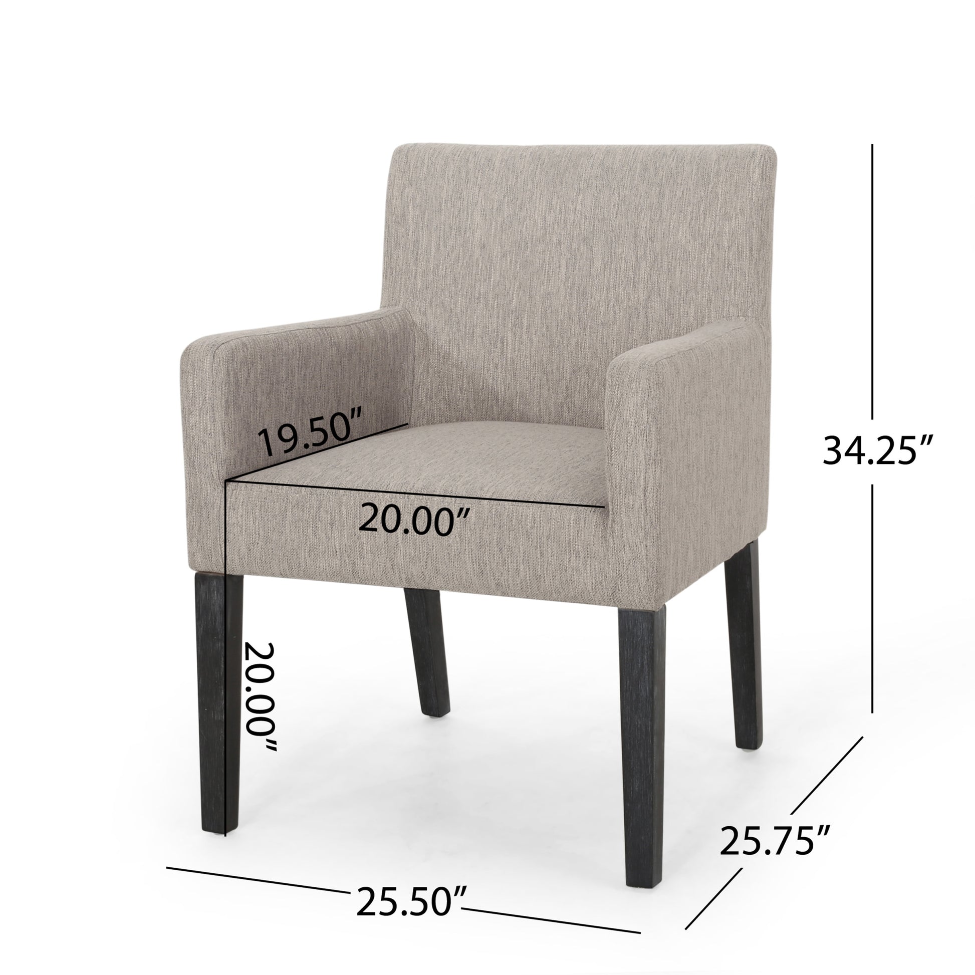 Arm Chair Light Grey Fabric