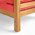 Oana Club Chair Red Wood Fabric