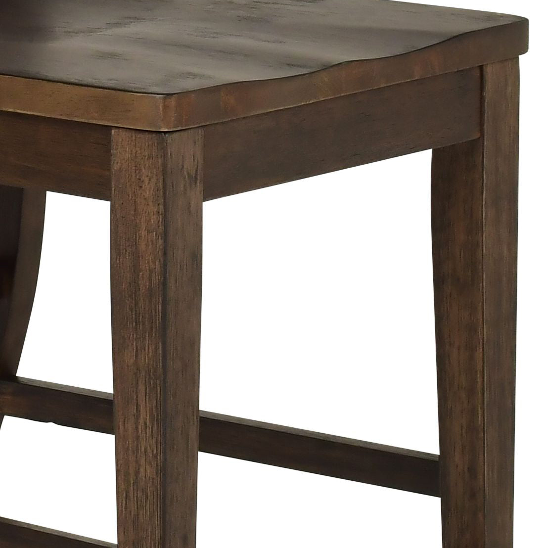 Cayla Counter Chair Set Of 2 Dark Oak Dark Brown Wood