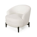 Club Chair White Fabric