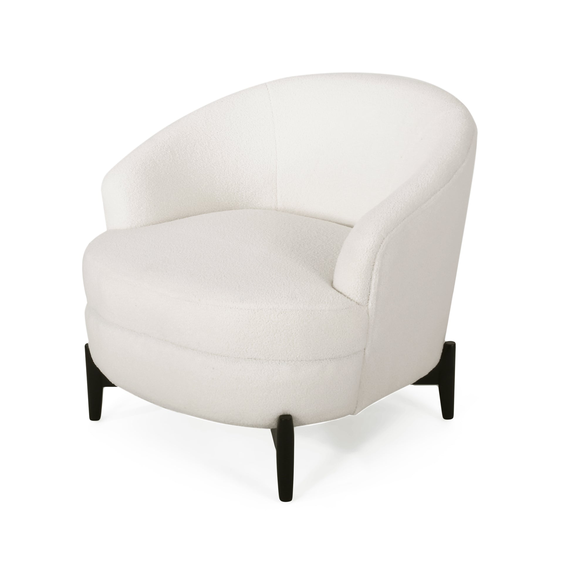 Club Chair White Fabric