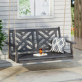 Alejandro Porch Swing Dark Grey Wood Metal