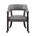 Tournament Arm Chair With Casters Dark Gray Dark Gray Wood