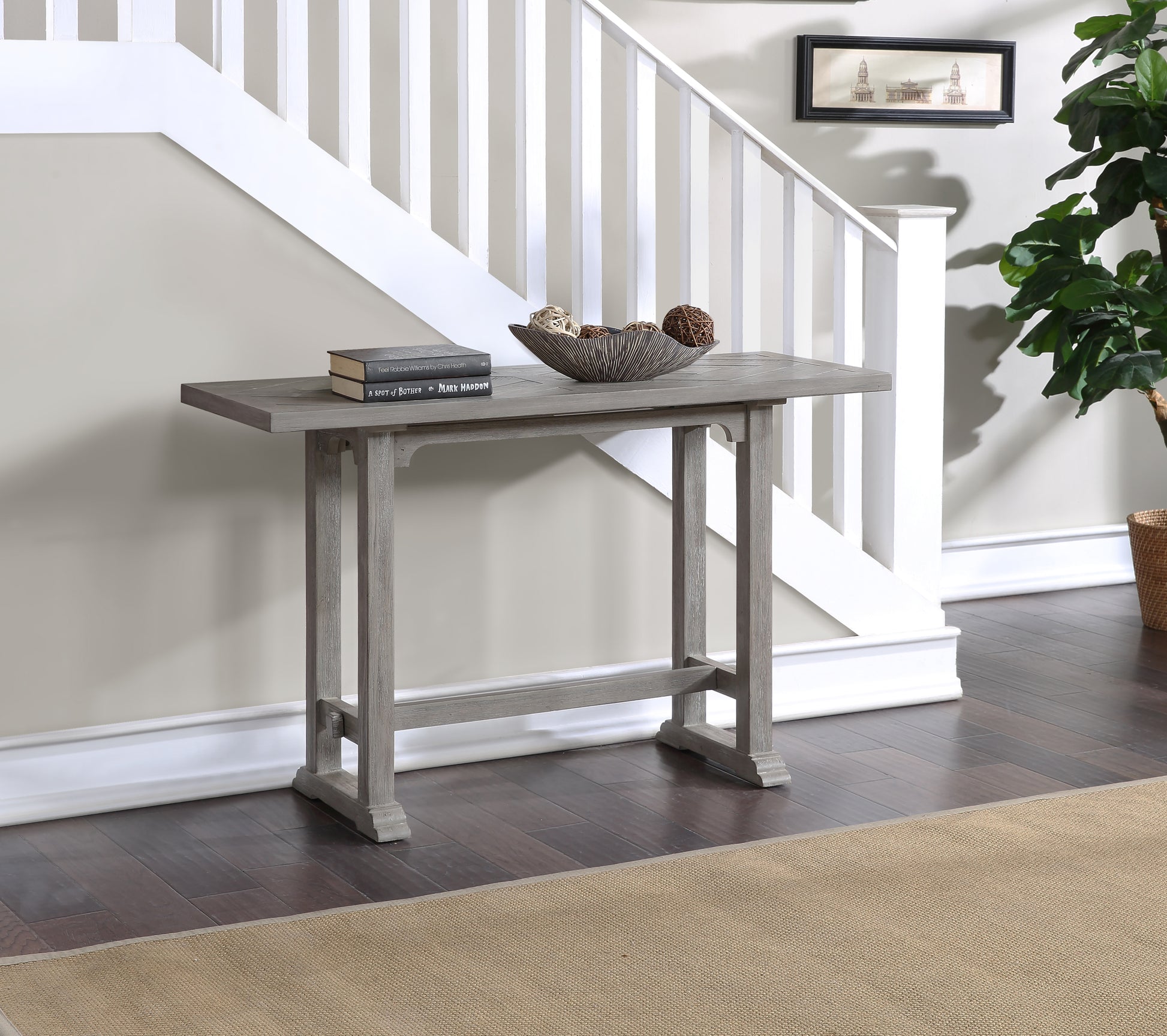 Whitford Sofa Table Gray Gray Wood
