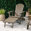 Malibu Reclining Adirondack Chair Grey Acacia Wood