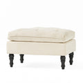 Lofton 28Inch Pillow Top Ottoman Cream Fabric