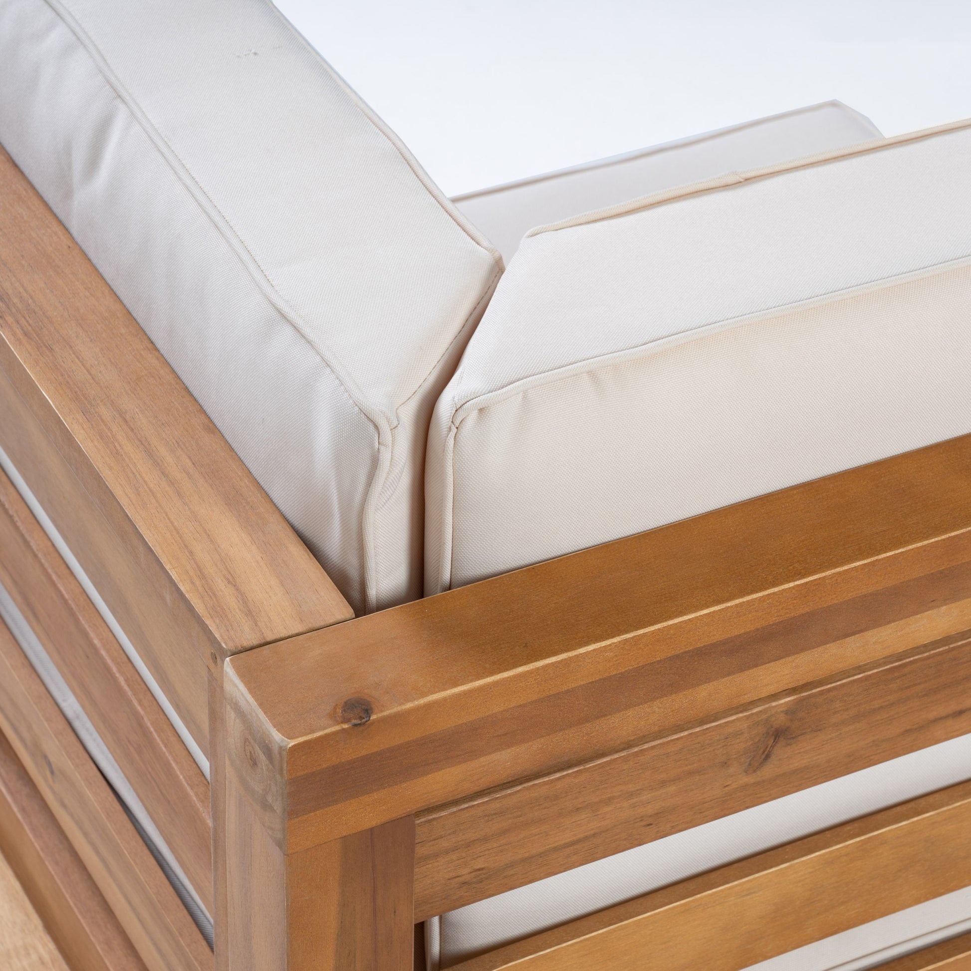 Oana 2 Pieceseat Set, Beige Beige Acacia Wood