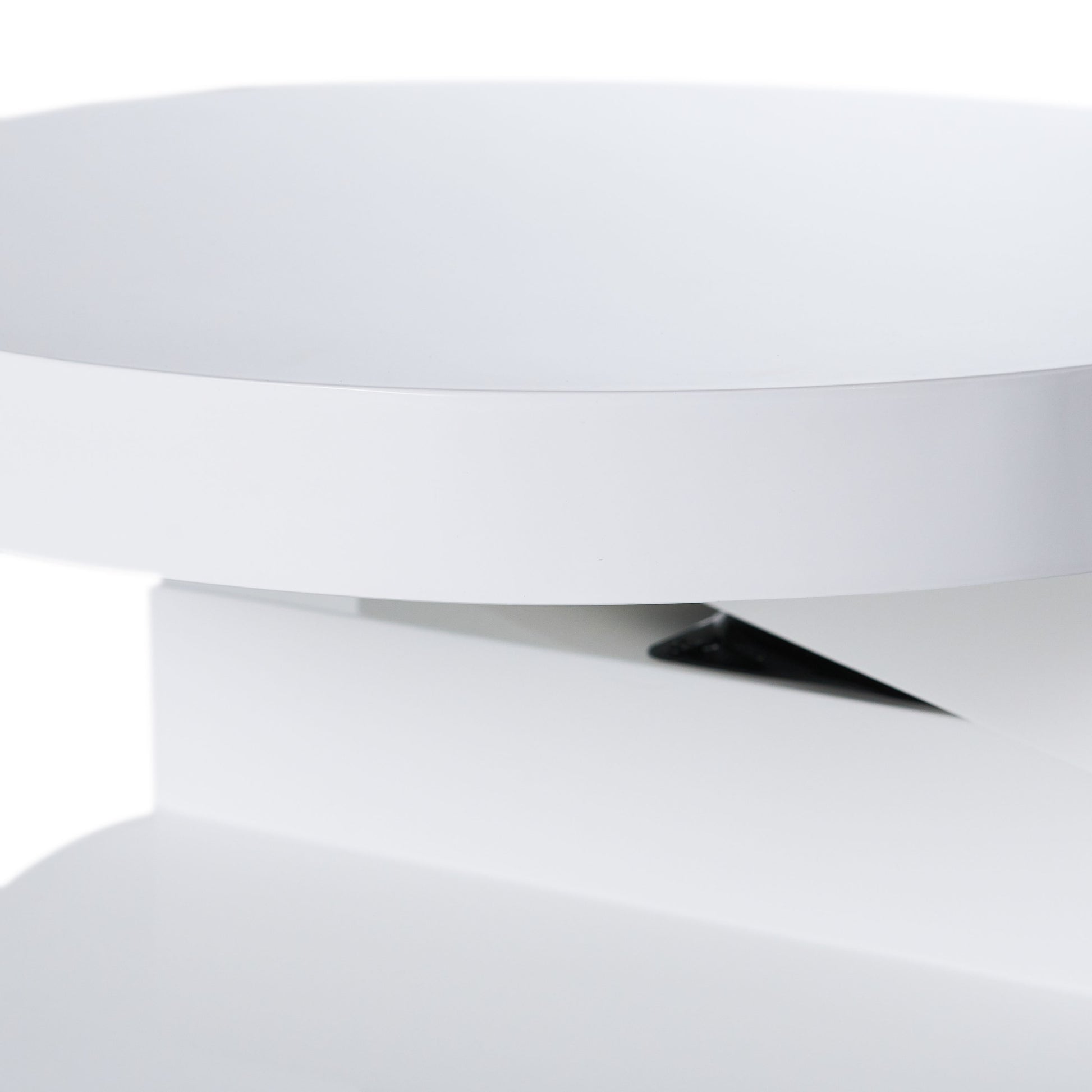 Modernesque Rotating Coffee Table 3 White Mdf