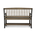 Bench Grey Black Wood