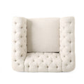 Club Chair Beige Fabric