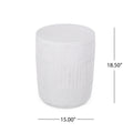 End Table Antique White Magnesium Oxide