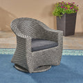 Larchmont Swivel Chair Grey Black Fabric