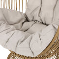 Reseda Swivel Patio Egg Chair Natural Fabric