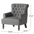 Club Chair Dark Gray Fabric
