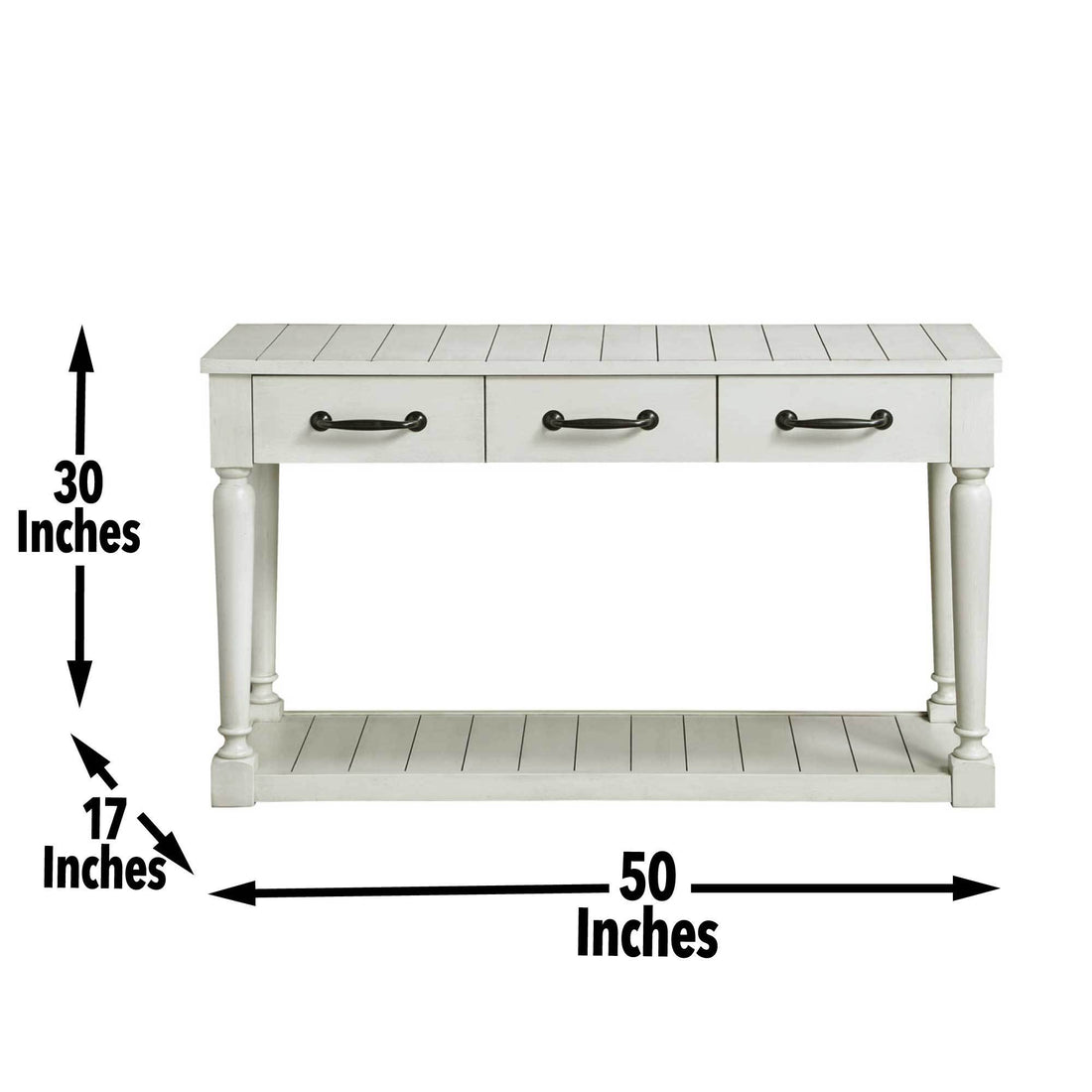 Hemingway Sofa Table White White Wood