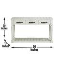 Hemingway Sofa Table White White Wood
