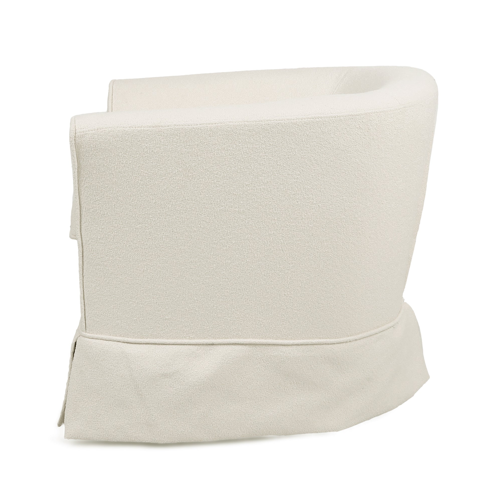 Swivel Chair White Fabric