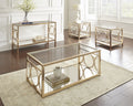 Olympia Sofa Table Gold Gold Iron