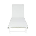 Salton Chaise Lounge White Metal Mesh