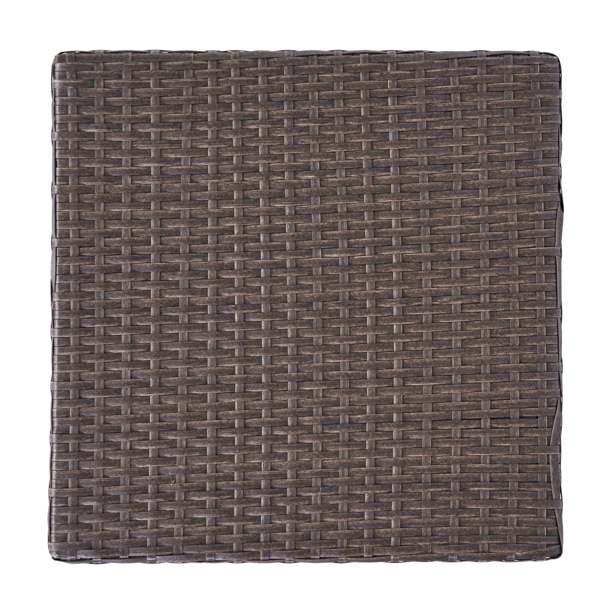 Puerta Accent Table Brown Pe Rattan Iron
