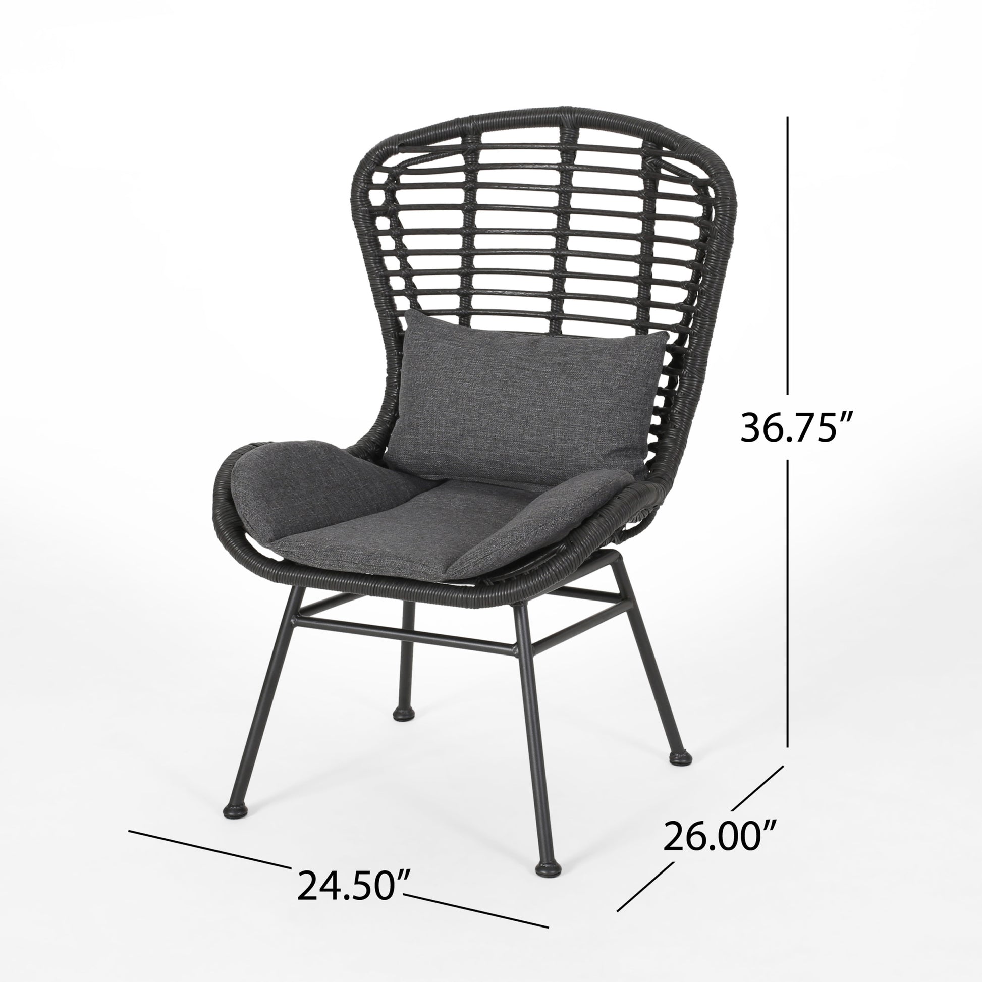 La Habra Chair Grey Iron Plastic