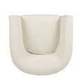 Swivel Chair White Fabric