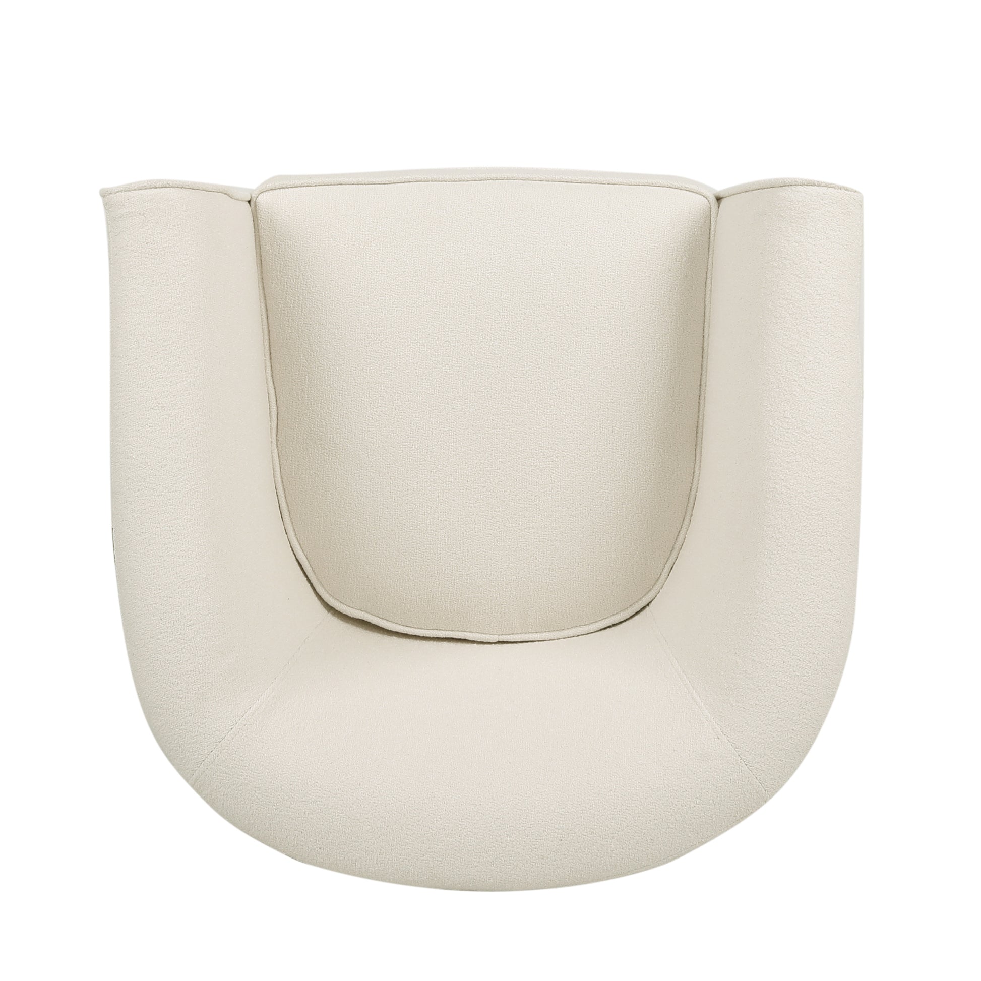 Swivel Chair White Fabric