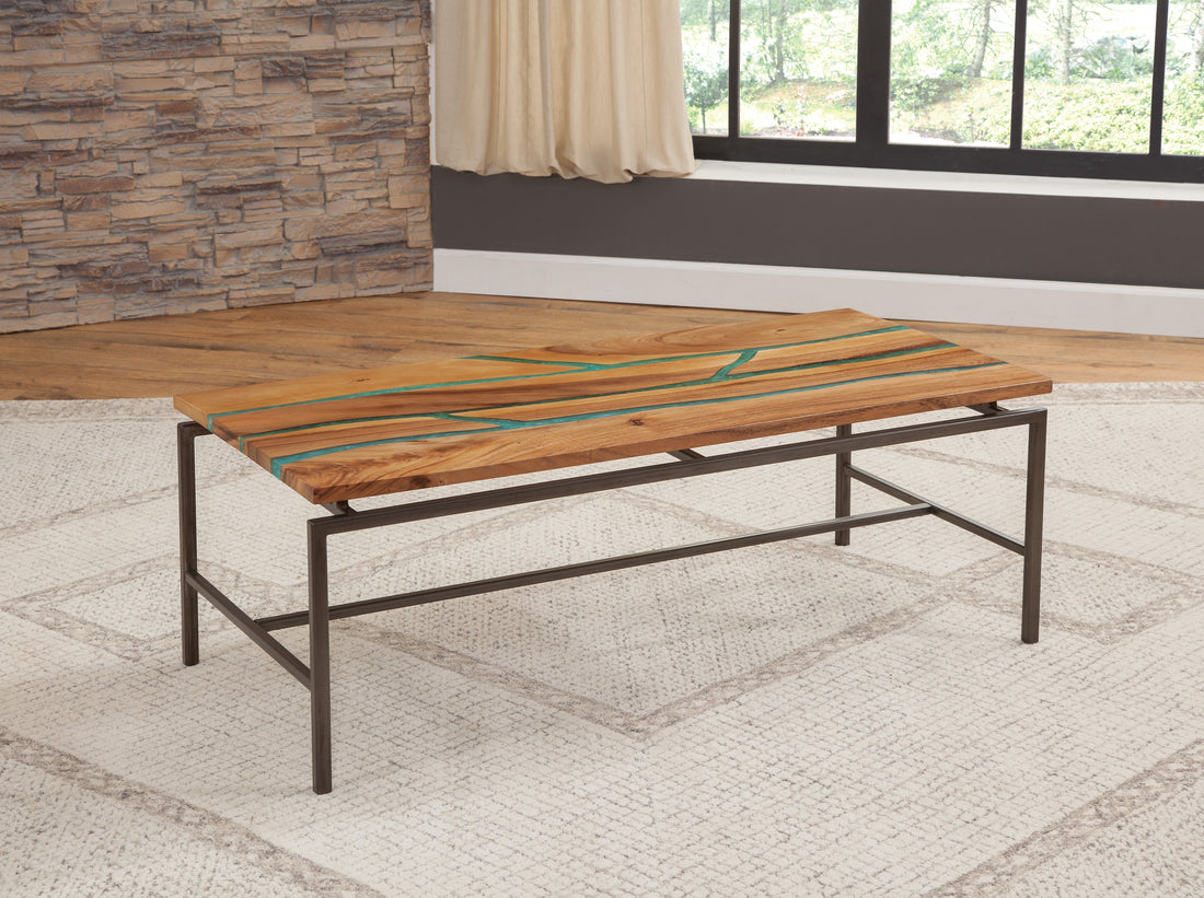 Tamra 3 Piece Occasional Table Set Brown Brown Iron