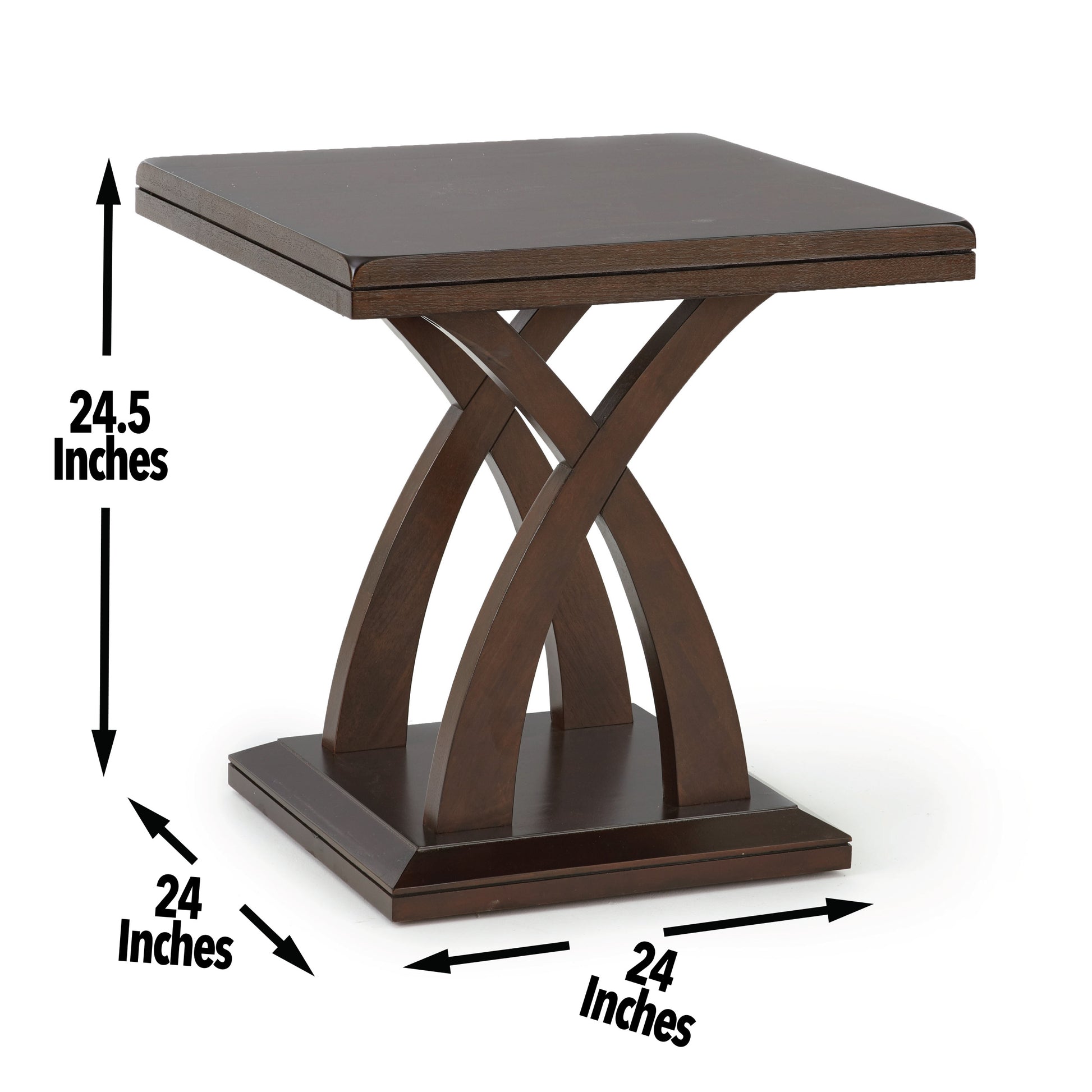 Jocelyn 3 Piece Table Set Brown Brown Wood