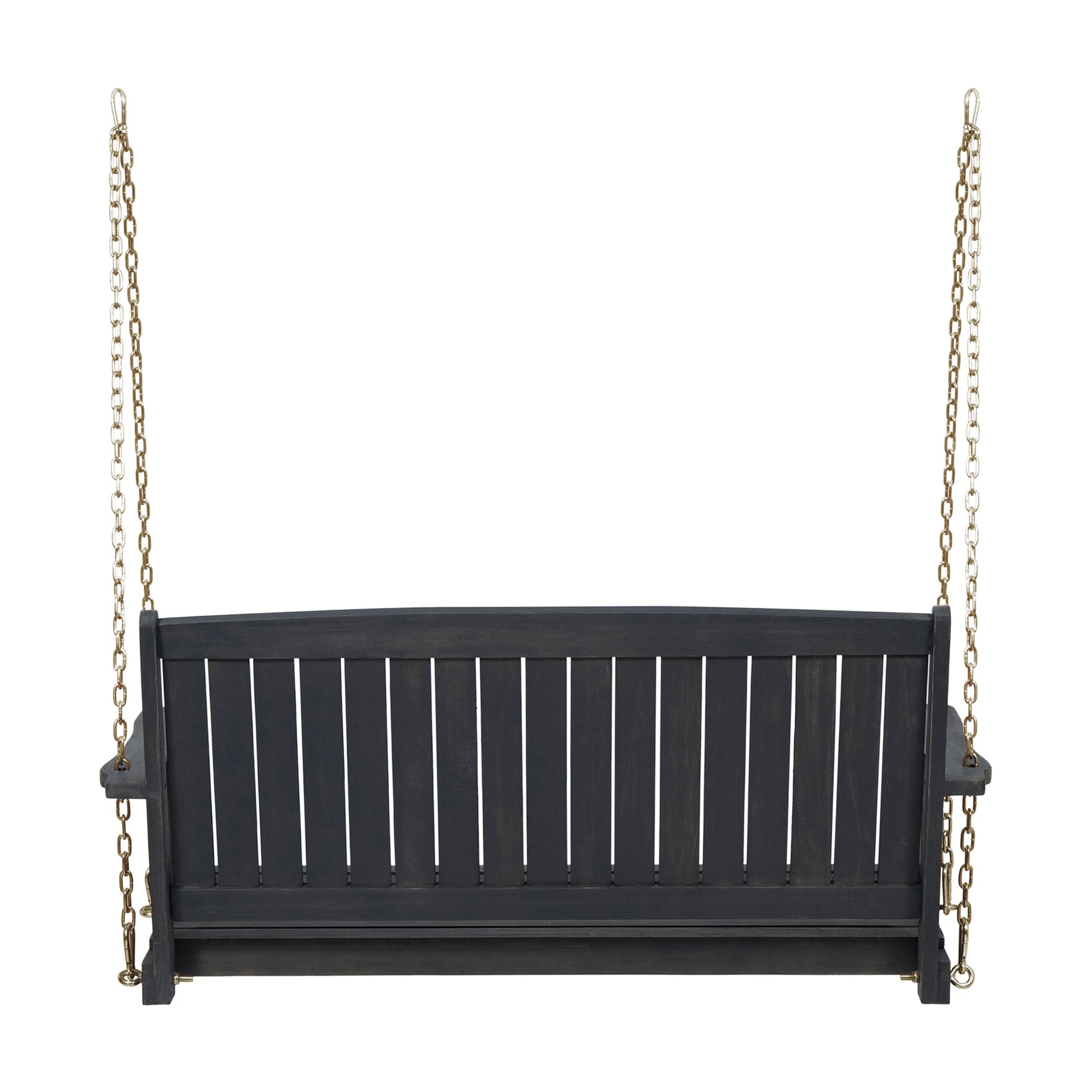 Tambora Porch Swing Dark Grey Wood Metal