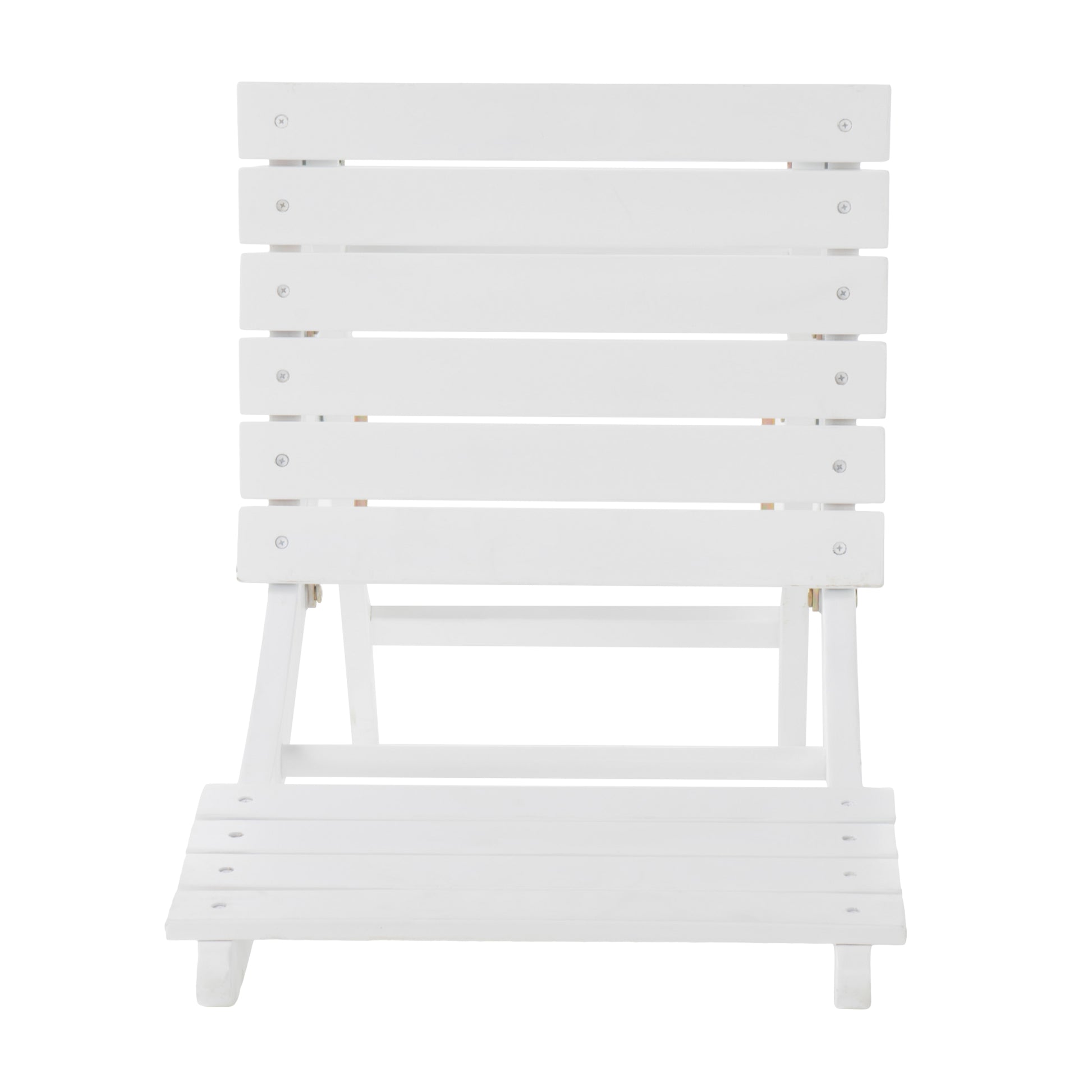 Positano Foldable Chair White Acacia Wood