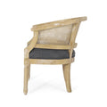 Accent Chair Charcoal Rubber Wood