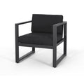 Navan 4 Pc Chat Set Dark Gray Aluminium