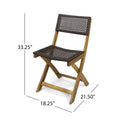 Hillside Bistro Chair,Set Of 2 Brown Wood