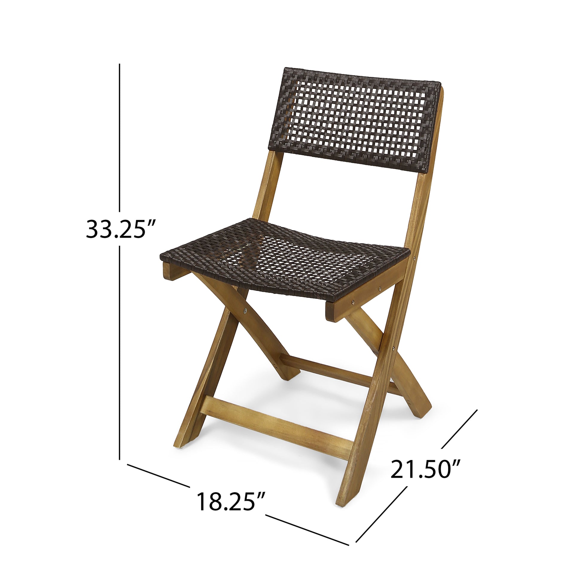 Hillside Bistro Chair,Set Of 2 Brown Wood