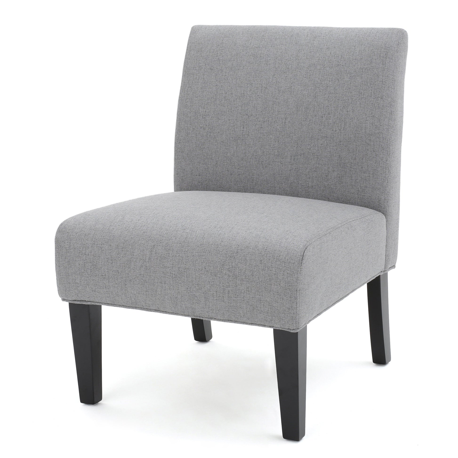 Accent Chair Grey Fabric