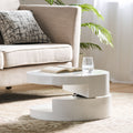 Modernesque Rotating Coffee Table 3 White Mdf