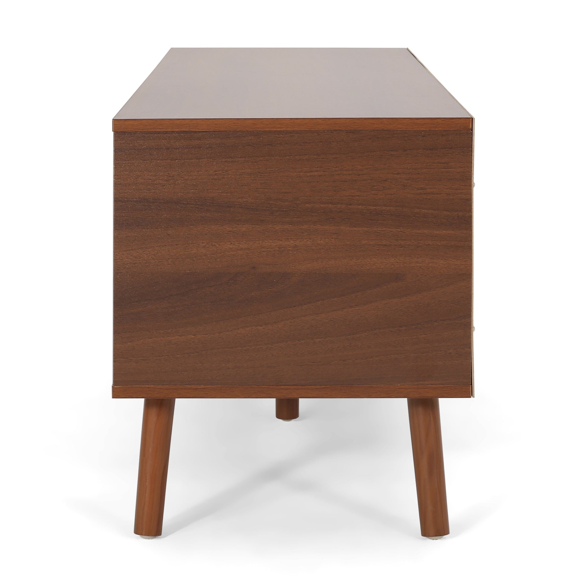 Tv Stand White Walnut 40 49 Inches Wood