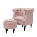 Chair Ottoman Blush Fabric