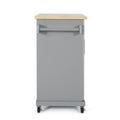 Kitchen Cart Grey Wood