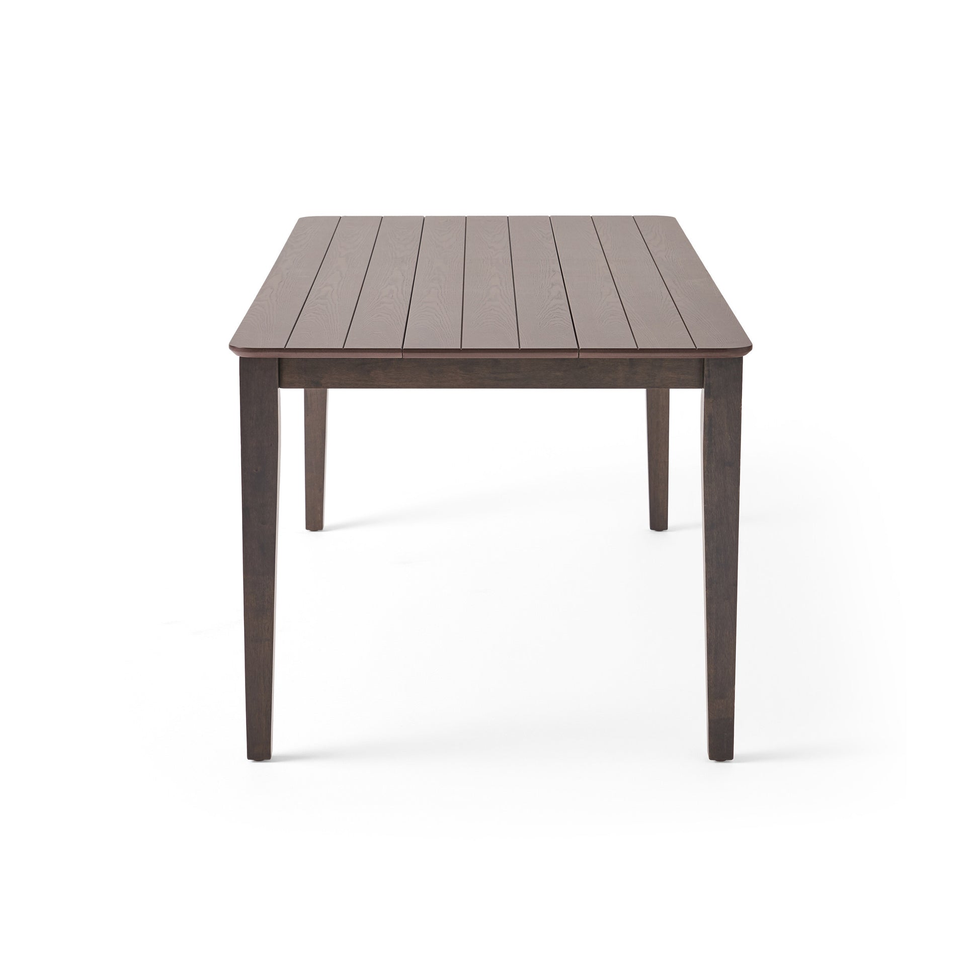Dining Table With Square Leg Brown Solid Wood Mdf