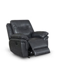 Isabella Recliner Chair Gray Dark Gray Faux Leather