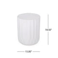 End Table Antique White Magnesium Oxide