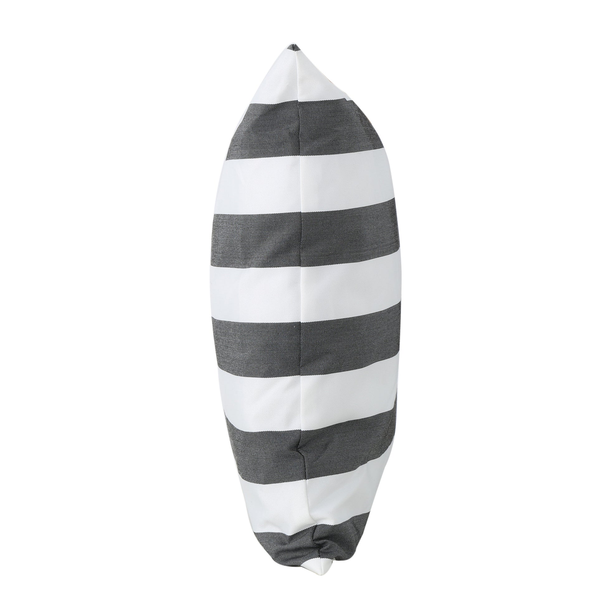 Coronado Stripe Square Pillow Set Of 2 Black Fabric