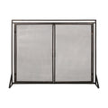 Fireplace Screen Black Gold Iron