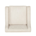 Accent Chair Beige Fabric