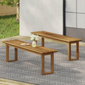 Nash Bench Set Of 2 Teak Wood