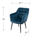 Trevilly Upholstered Accent Chair Blue Velvet
