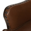Accent Chair Light Brown Pu