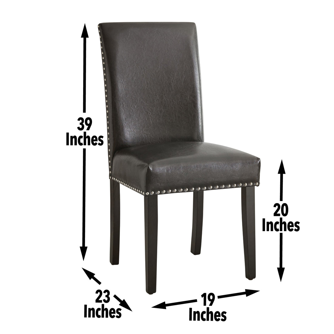 Verano Side Chair Set Of 2 Black Black Wood